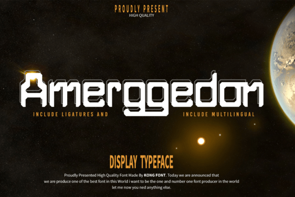 Amerggedon Display Font for Bold Campaign Headlines