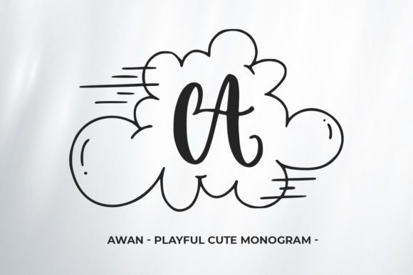 Awan Monogram: Cool Kid-Styled Display Font for Branding