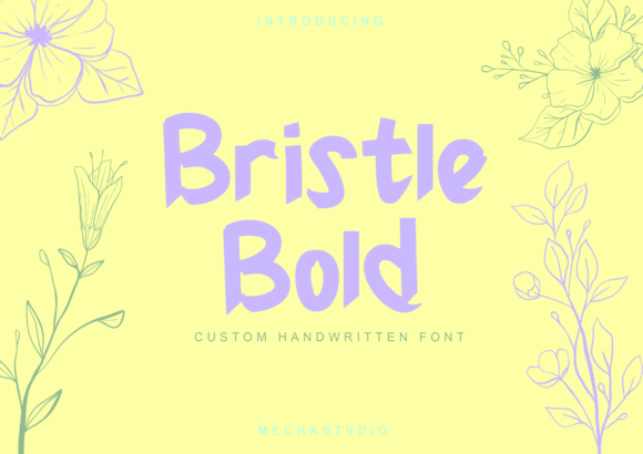 Bristle Bold: A Playful Display Font for Creative Branding