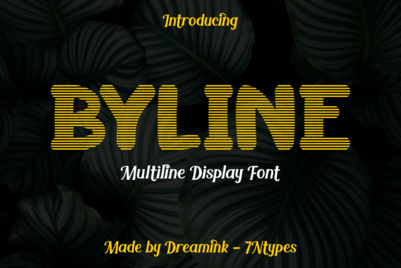 Byline Display Font: Thin Lines for Original Branding