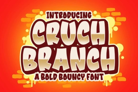 Cruch Branch: A Bold & Bouncy Display Font for Small Business Branding