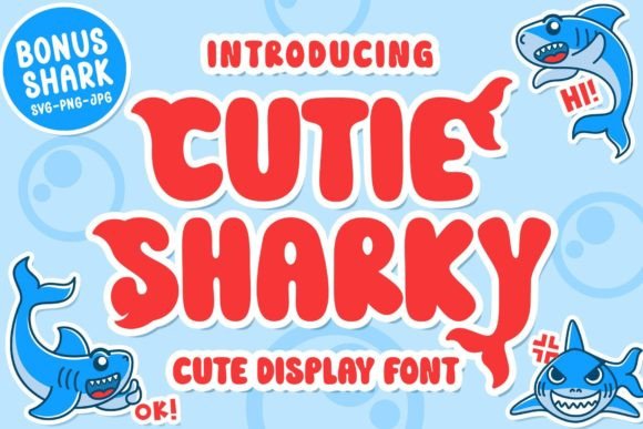 Cutie Sharky Display Font for Playful Kids Brand Campaigns