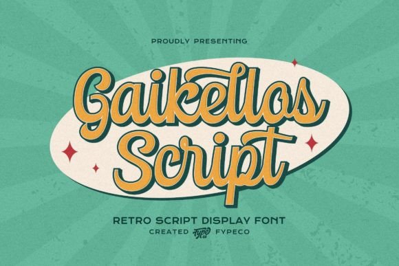 Gaikellos Script: A Retro Display Font for Editorial Designers