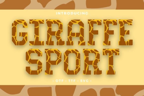Giraffe Sport: A Textured Display Font for Editorial Storytelling