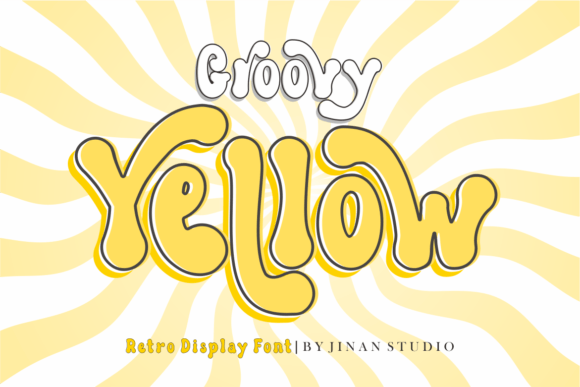 Groovy Yellow Display Font for Playful Branding