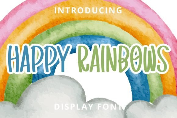 Happy Rainbows Font for Playful Editorial Design