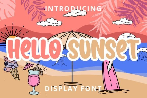 Hello Sunset Display Font for Bold Marketing Visuals