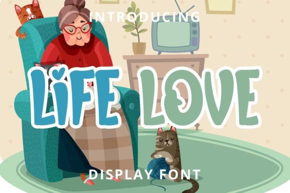 Life Love Display Font for Charming Web Branding