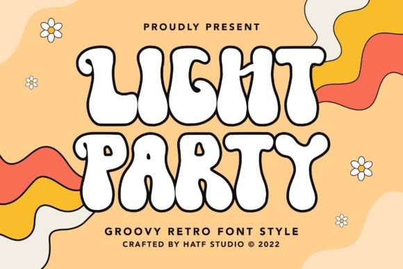Light Party Font: A Groovy Retro Display Typeface