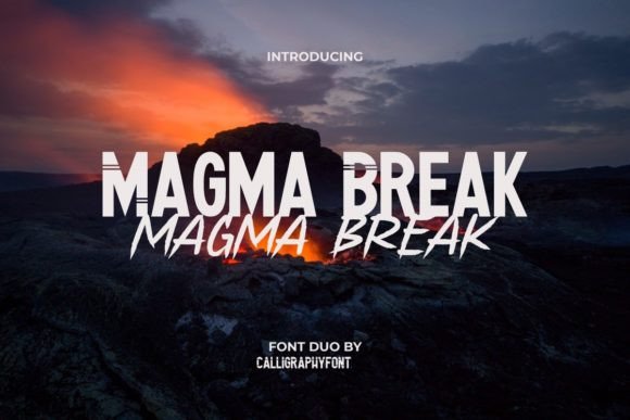 Magma Break Font: A Sporty Modern Display Typeface for Editorial Design