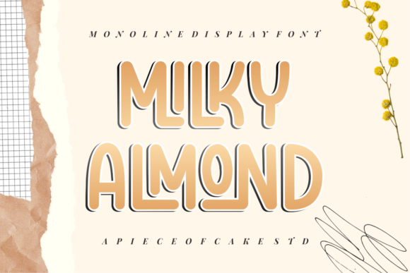 Milky Almond Display Font for Handmade Creatives