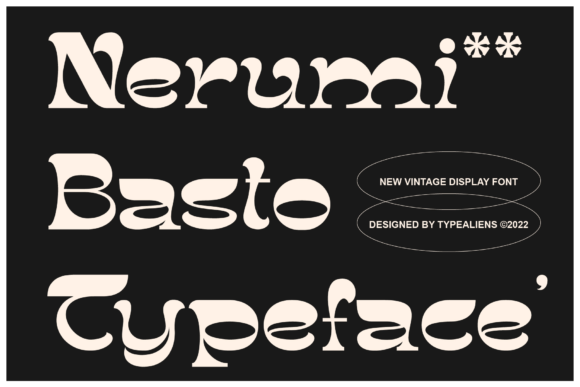 Nerumi Basto Vintage Display Font for Crafters & Makers