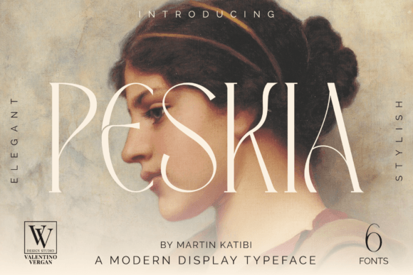 Peskia Font: A Display Typeface for Elegant Campaigns