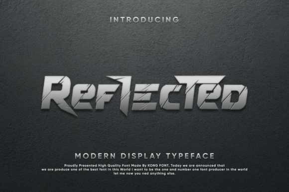 Reflected: A Playful Modern Display Font for Web Designers