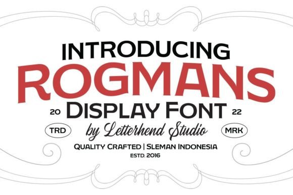 Rogmans Display Font for Handmade Branding & Printables
