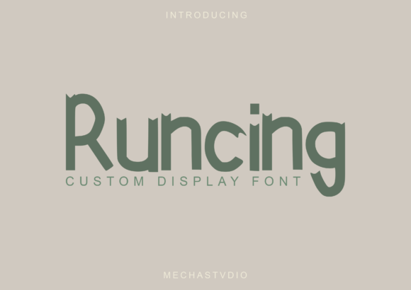 Runcing Display Font for Bold Branding and Digital Layouts