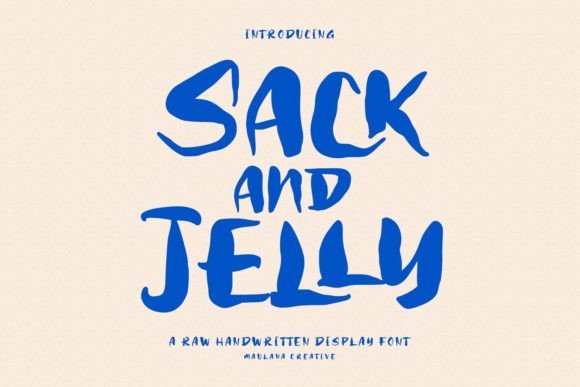 Sack and Jelly: A Fancy Handwritten Display Font for Real Branding