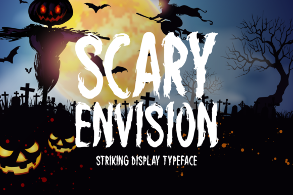 Scary Envision Font for Halloween Websites and Creative Digital Projects