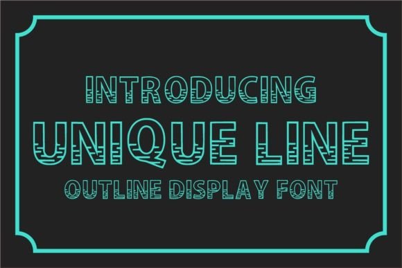 Unique Line Display Font for Bold Web Headlines