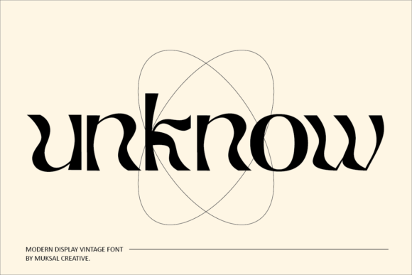 Unknow: A Modern Display Vintage Font for Editorial Design