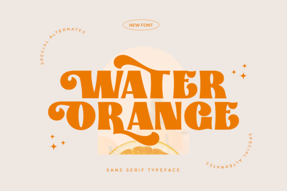 Water Orange: A Vintage Serif Bold Font for Editorial Design