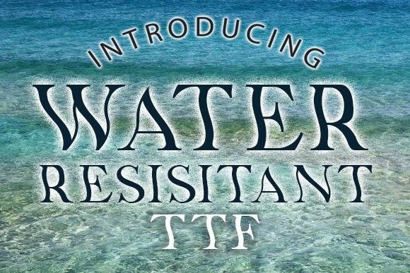 Water Resistant Distorted Typeface for Bold Marketing Visuals