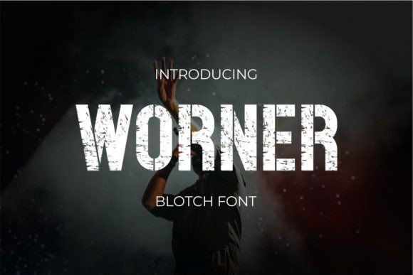 Worner: A Modern Blotch Display Font for Elegant Branding